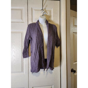 Dressbarn Purple Cardigan